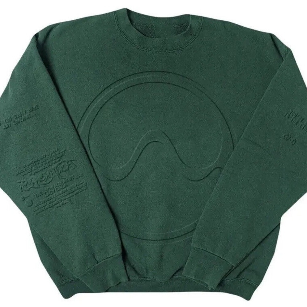 Lady Gaga Official Chromatica Green Embossed Crewneck Sweatshirt